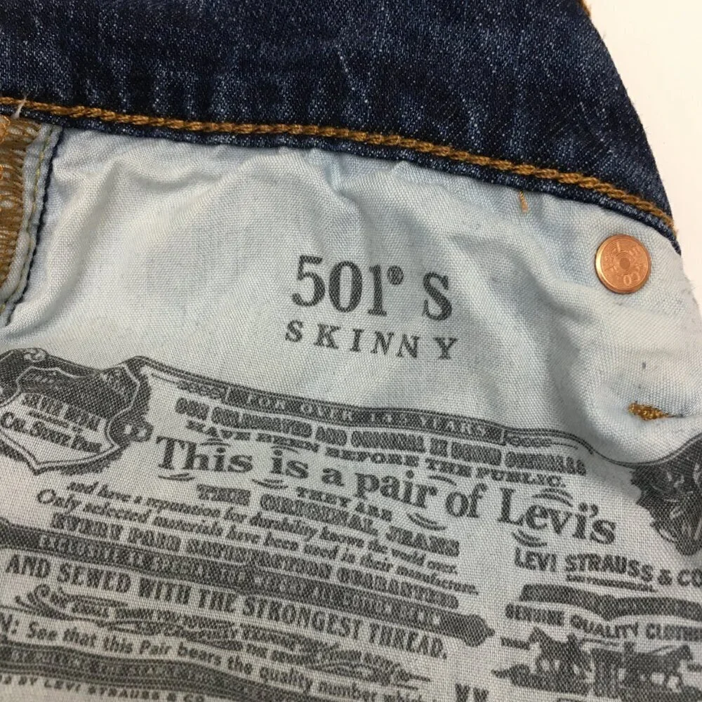 Levi's 501s Women's Jeans Skinny Leg Button Fly Levi's Premium Original Fit 25